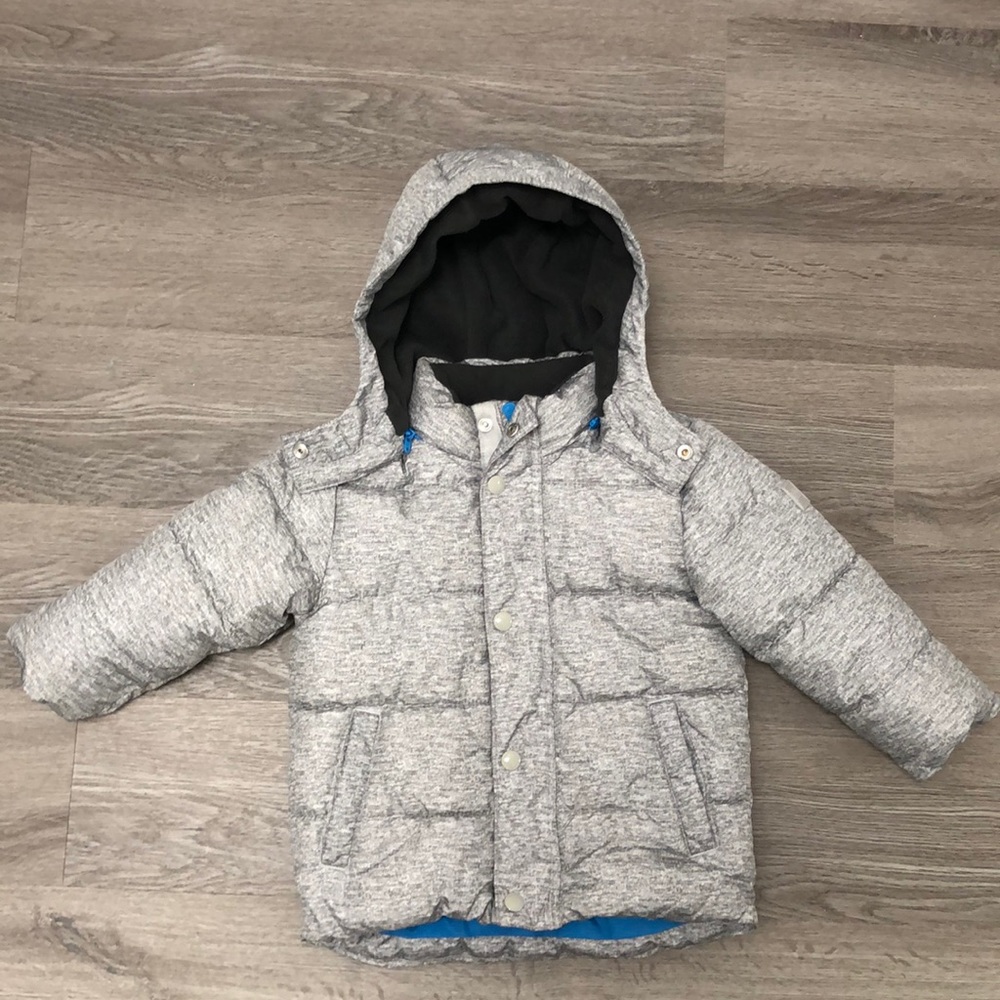 Gap Boys Heather Gray Winter Puffer Jacket - size 2